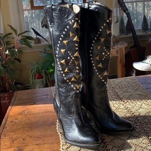Jeffrey Campbell Heeled Studded Cowgirl Boots